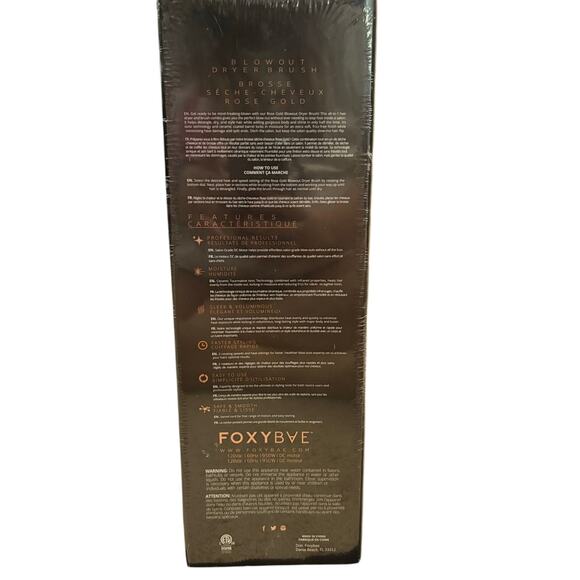FoxyBae New in Box Blow Out Wide Brush Rose Gold - Picture 3 of 6